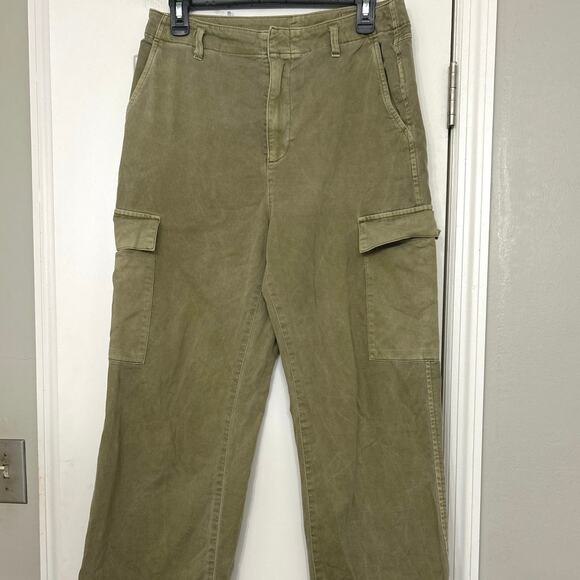 Gap Mid Rise Loose Kathi Cargo Pants Olive Green Women 6 Utility Grunge Urban - Picture 4 of 13